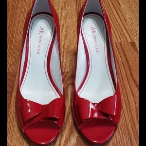 Foxie Red Patent with Bow Heels